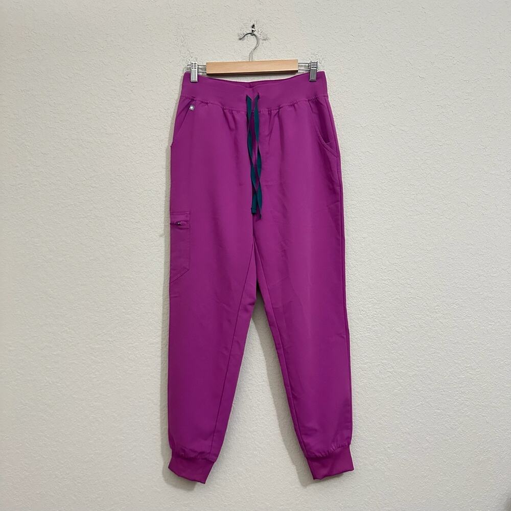 FIGS HW Zamora Scrub Pants Purple Jolt Cargo Jogger Medical Workwear
